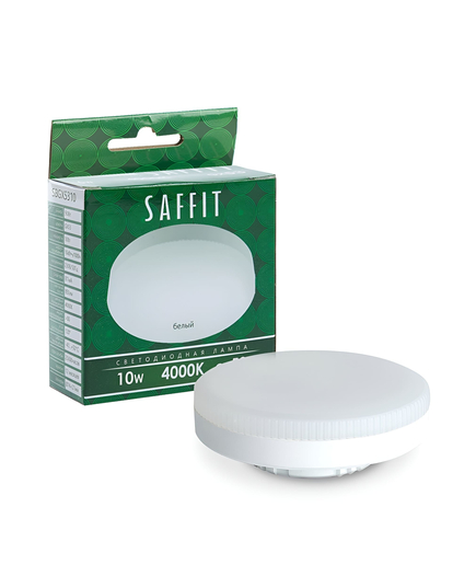 Лампа cветодиодная, (10W) GX53 4000K, SAFFIT SBGX5310