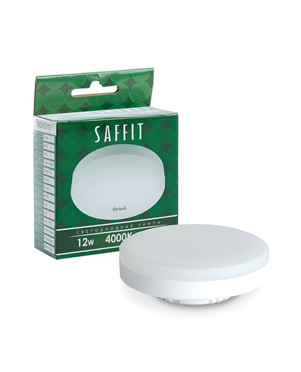 Лампа cветодиодная, (12W) GX53 4000K, SAFFIT SBGX5312