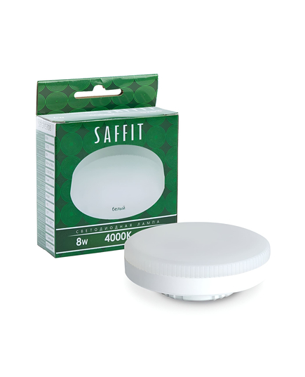 Лампа cветодиодная, (8W) GX53 4000K, SAFFIT SBGX5308