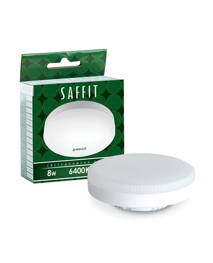 Лампа cветодиодная, (8W) GX53 6400K, SAFFIT SBGX5308